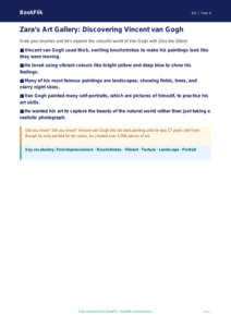 Free Van Gogh Poster | Year 4 Supported | BookFlik