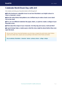 Free World Book Day Art Poster | Year 4 Supported | BookFlik
