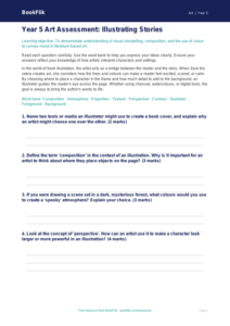 Free World Book Day Art Assessment | Year 5 Core | BookFlik