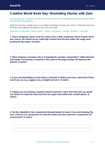 Free World Book Day Art Worksheet | Year 5 Core | BookFlik