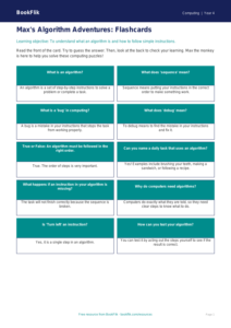Free Algorithms Flashcards | Year 4 Supported | BookFlik