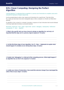 Free Algorithms Writing Frame | Year 4 Greater Depth | BookFlik