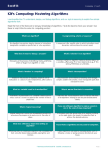 Free Algorithms Flashcards | Year 5 Core | BookFlik