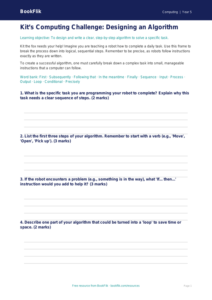 Free Algorithms Writing Frame | Year 5 Core | BookFlik