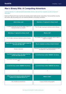 Free Binary Flashcards | Year 5 Core | BookFlik