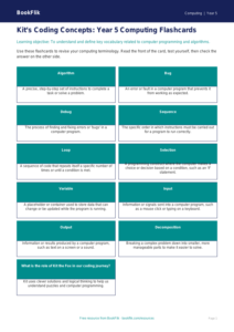 Free Coding Flashcards | Year 5 Core | BookFlik