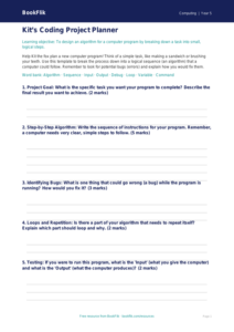Free Coding Template | Year 5 Core | BookFlik
