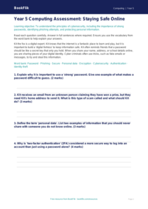Free Cybersecurity Assessment | Year 5 Core | BookFlik