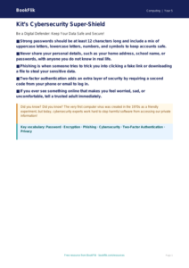 Free Cybersecurity Poster | Year 5 Core | BookFlik