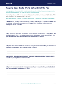 Free Cybersecurity Worksheet | Year 5 Core | BookFlik