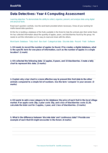 Free Data Handling Assessment | Year 4 Greater Depth | BookFlik