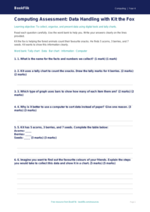 Free Data Handling Assessment | Year 4 Supported | BookFlik