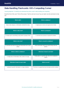 Free Data Handling Flashcards | Year 4 Supported | BookFlik