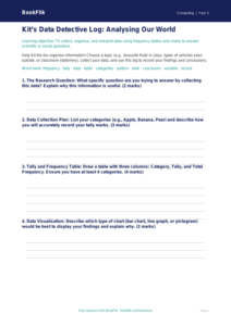Free Data Handling Template | Year 5 Core | BookFlik