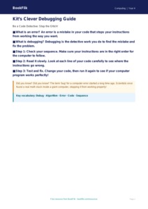 Free Debugging Poster | Year 4 Supported | BookFlik