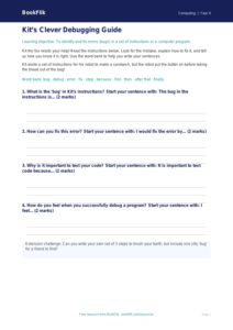 Free Debugging Writing Frame | Year 4 Supported | BookFlik
