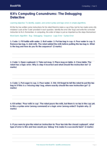Free Debugging Activity Sheet | Year 5 Core | BookFlik