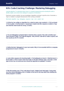 Free Debugging Worksheet | Year 5 Core | BookFlik