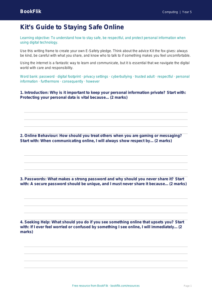 Free E-Safety Writing Frame | Year 5 Core | BookFlik