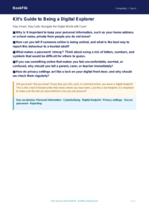 Free Internet Safety Poster | Year 4 Greater Depth | BookFlik