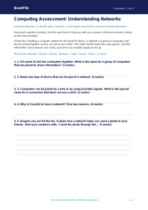 Free Networks Assessment | Year 4 Supported | BookFlik