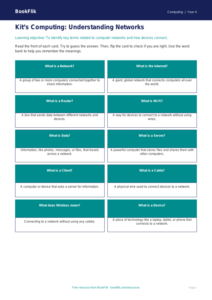 Free Networks Flashcards | Year 4 Supported | BookFlik