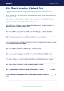 Free Networks Quiz | Year 4 Supported | BookFlik
