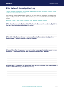 Free Networks Template | Year 4 Greater Depth | BookFlik