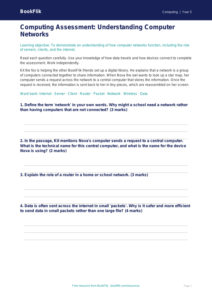 Free Networks Assessment | Year 5 Core | BookFlik