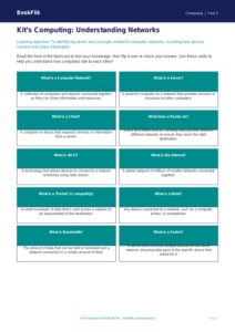 Free Networks Flashcards | Year 5 Core | BookFlik