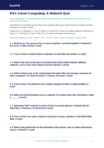 Free Networks Quiz | Year 5 Core | BookFlik