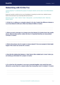 Free Networks Worksheet | Year 5 Core | BookFlik