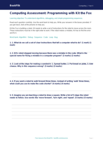 Free Programming Assessment | Year 4 Supported | BookFlik
