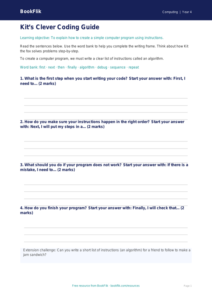 Free Programming Writing Frame | Year 4 Supported | BookFlik