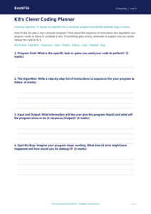 Free Programming Template | Year 5 Core | BookFlik
