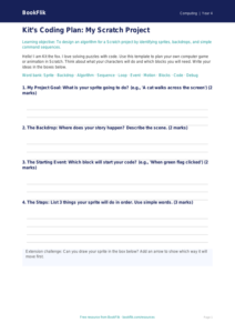 Free Scratch Template | Year 4 Supported | BookFlik