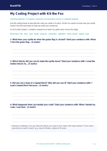 Free Scratch Writing Frame | Year 4 Supported | BookFlik