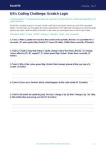 Free Scratch Activity Sheet | Year 5 Core | BookFlik