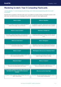 Free Scratch Flashcards | Year 5 Core | BookFlik