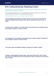 Free Scratch Worksheet | Year 5 Core | BookFlik