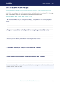 Free Electronics Template | Year 4 Supported | BookFlik