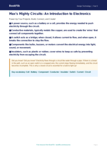 Free Electronics Poster | Year 5 Core | BookFlik