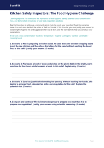 Free Food Hygiene Activity Sheet | Year 4 Greater Depth | BookFlik