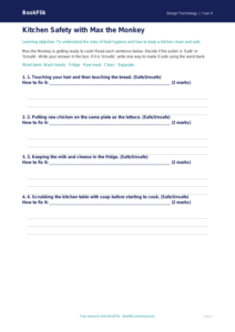 Free Food Hygiene Activity Sheet | Year 4 Supported | BookFlik