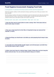 Free Food Hygiene Assessment | Year 4 Supported | BookFlik