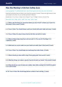 Free Food Hygiene Quiz | Year 4 Supported | BookFlik