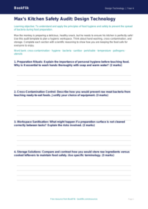 Free Food Hygiene Template | Year 4 Greater Depth | BookFlik