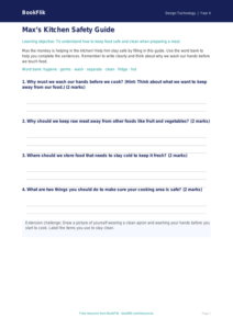 Free Food Hygiene Template | Year 4 Supported | BookFlik