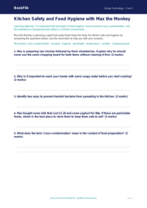 Free Food Hygiene Worksheet | Year 5 Core | BookFlik