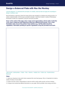 Free Healthy Meals Drawing Sheet | Year 4 Greater Depth | BookFlik
